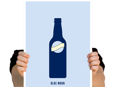 Blue Moon Print beer brewwd posters sale