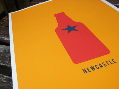 Newcastle Dribbble beer brewwd posters screen print