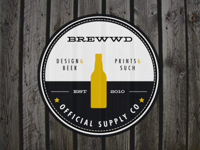 Brewwd Badge badge beer logo wood