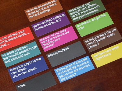 Moo Moo Says the Business Card cmyk helvetica moo cards promo