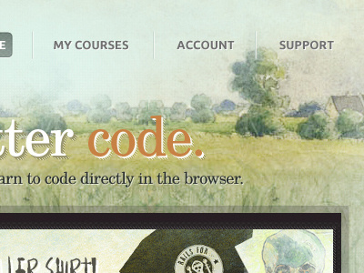 Code art code header navigation secret project web