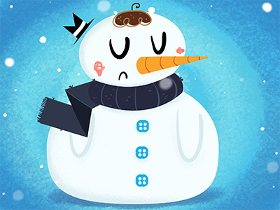 Snowman art character design design illustration