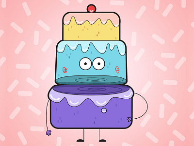 Cake art cake character design cooking crazy illustration