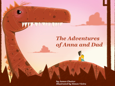 The Adventures of Anna and Dad book cover art direction book cover design illustration kids