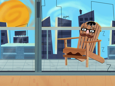 Yawn Chairs art direction character design illustration