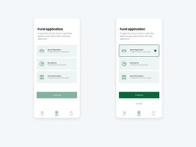 Fund application screens app icon iudesign ui ux