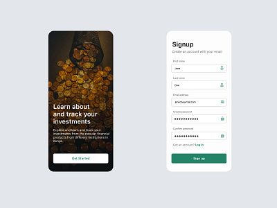 Signup screen app dailyui design iudesign mobile design mobile ui mobileappdesign ui