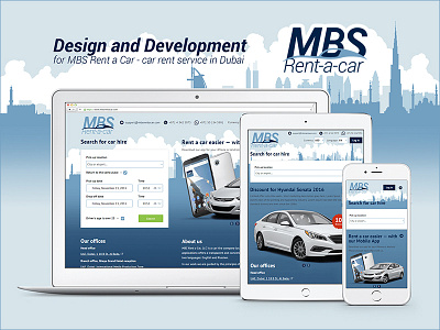 mbsrentacar.com car rent logo website