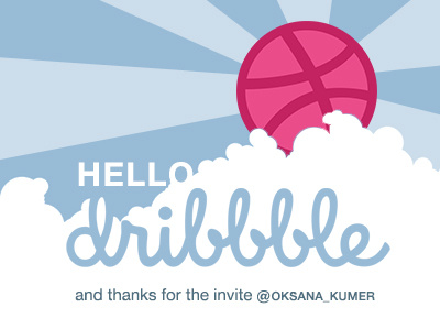 Hello, Dribbble dribbble hello