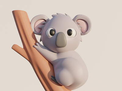 Koala 3d animal app branding character design graphic design illustration logo