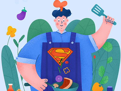 my super hero app design illustration ui vector