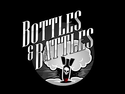 Bottles and Battles branding graphic design graphic designer logo negative space wine