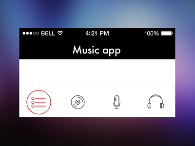 Tab Bar Icons app bar icon icons ios ios7 music navigation tabbar wip
