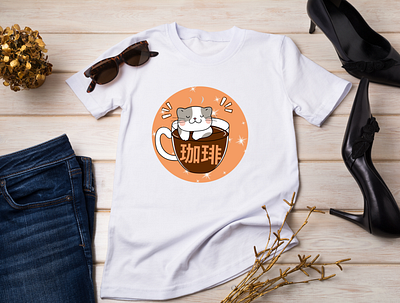 Feeling cat need more coffee | T Shirt Design christmastshirtdesign