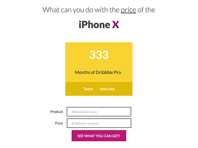 Did you know you can buy 333 Months of Dribbble Pro flat fun iphone iphonex sideproject ui