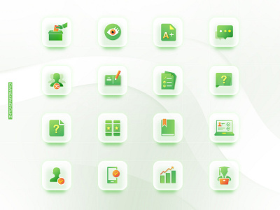 An icon for mobile learning software app branding design green icon illustration logo software ui vector