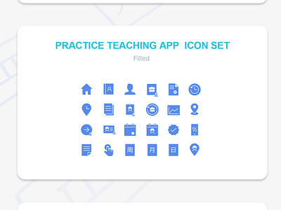 Three Software Icons for Practical Teaching app ui design icons
