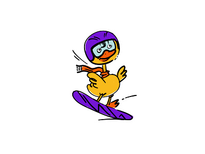 Duckboard drawing duck fingerdrawing fun holidays illustration scetches snowboard winter