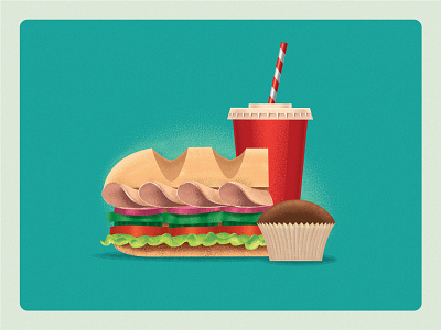 Fast food menu cake cola drink fastfood food ham sandwich