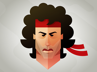 Rambo geometric illustration vector