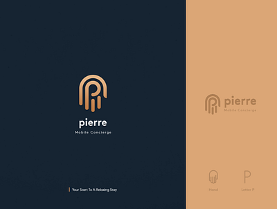 Pierre App Identity @appdesign @branding @dailyui @design @duotone @hotelapp @illustration @logo @logodesign @luxury @mobile @ui