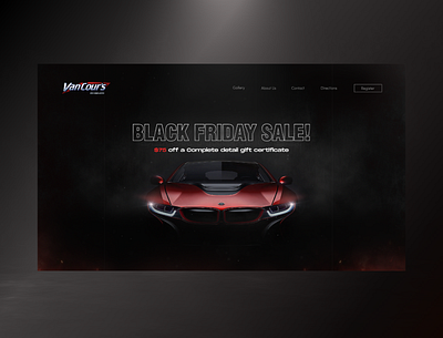 Vancour's Black Friday Sale black blackfriday car carservice certificate detailing garage gift grunge vintage vintage design web web design website website concept website design