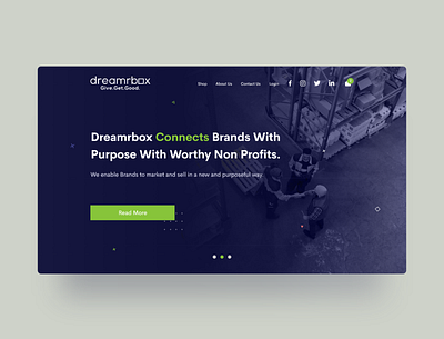 Dreamr Non Profit brand branding delivery service gifts nonprofit shopping uidesign uiux webdesign website website concept