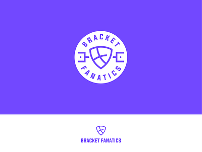 Bracket Fanatics (March Madness) Logo basketball betting bracket fantasy fantasy sports logo logo design march madness ncaa purple sports white