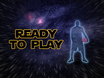 Ready to play debut dribbbler hologram space star wars