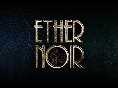 Ether Noir - Logo dark dirt ether noir gear logo logotype metal rust steampunk