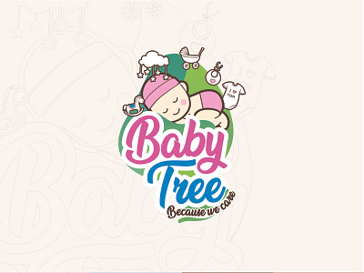Babytree-logo baby shop brand branding design graphic design illustration logo typography vector