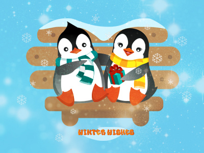 cute penguins christmas love penguins snow winter