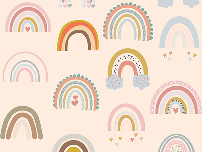 Rainbow Pattern Colorful graphic design