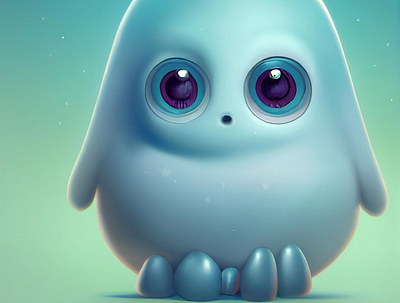 Cute Halloween ghost 3d