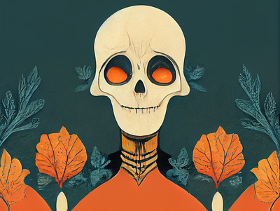 Halloween friendly skeleton graphic design