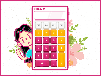 Calculator calculator daily design gril gui icon lovely pink ui