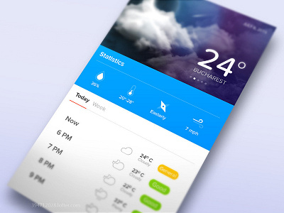 Weather_App app cloud design gui night sky ui weather