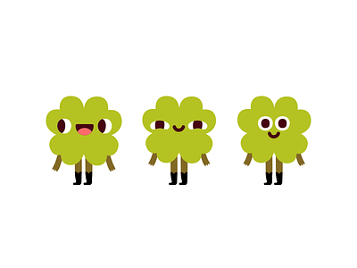 Lucky Guy character clover flat illustration leaf plant simple vector