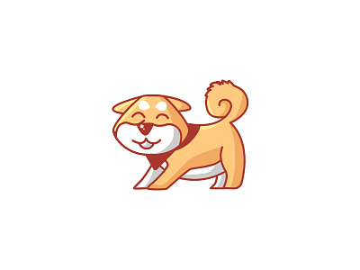 Cute Shiba character dog dog logo logo mascot shiba