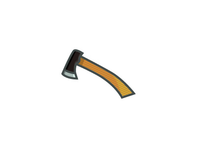 Axe adventure axe color icon outline sharp vector weapon