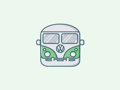 Volkswagen car combi icon simple vector volkswagen