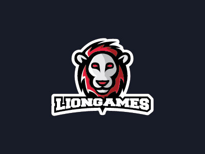 Lion Games E sport Logo e sport game games lion logo red