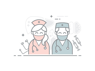Surgeon Illustration doctor health hospital nurse organ srynge surgeon