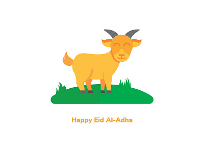 Happy Eid Al-Adha adha animal eid goat grass moslem smile