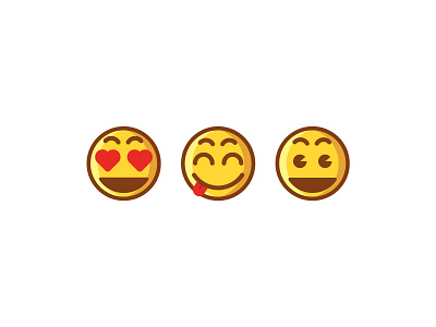Three emoji project delicious happy lovely