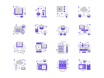 E Learning Icon Set