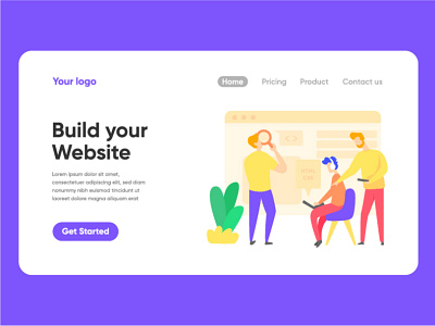 Build website landing page illustration