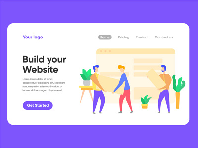 Build your website landing page illustration