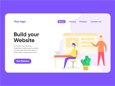 Build your website landing page illustration