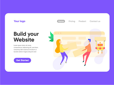 Build your website landing page illustration
